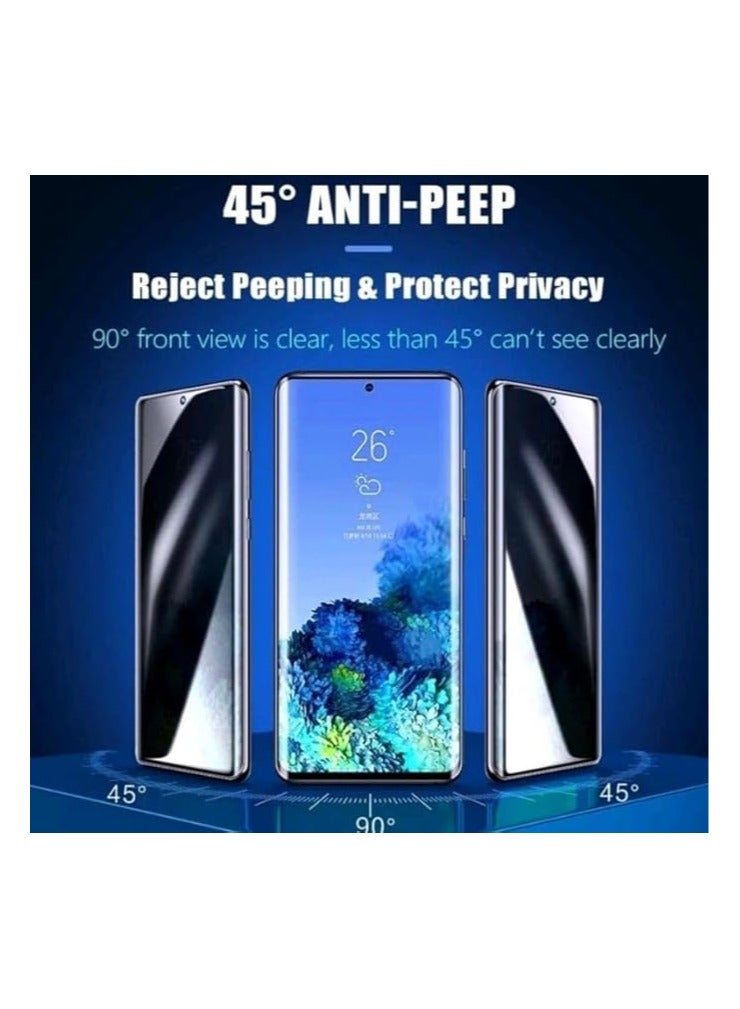 Tempered Glass | Curved UV Privacy Screen Protector Guard for Samsung Galaxy S24 Plus | Full Screen Coverage/Anti Spy/HD/Easy Application | Fingerprint Working/9H Hardness - Image 3