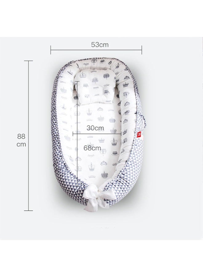 DUNISO Baby Sleeping Bag, Newborn Lounger, Foldable, Detachable, Washable, Cotton Portable Anti-Crush Baby Bed, Suitable For Bedroom/Travel/Camping. - Image 3