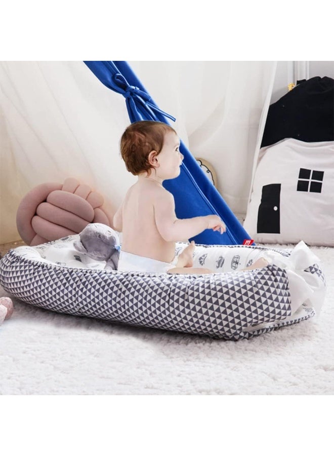 DUNISO Baby Sleeping Bag, Newborn Lounger, Foldable, Detachable, Washable, Cotton Portable Anti-Crush Baby Bed, Suitable For Bedroom/Travel/Camping. - Image 2
