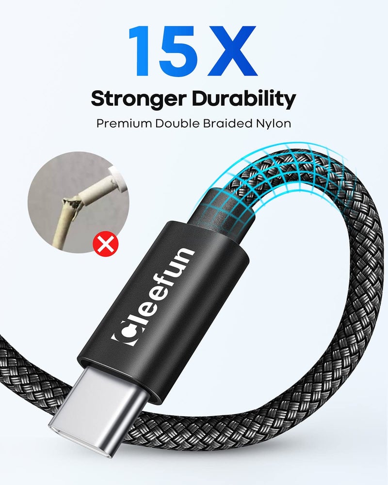 CLEEFUN USB C Cable 3ft, 5-Pack USB A to Type C Charger Cord Fast Charging for iPhone 17 16 15 Pro Max Air Plus, for Samsung Galaxy S25 S24 S23 S22 S21 S20 S10 A17 A16 A15 A56 A55 A26 A35 A36 A71 - Image 5