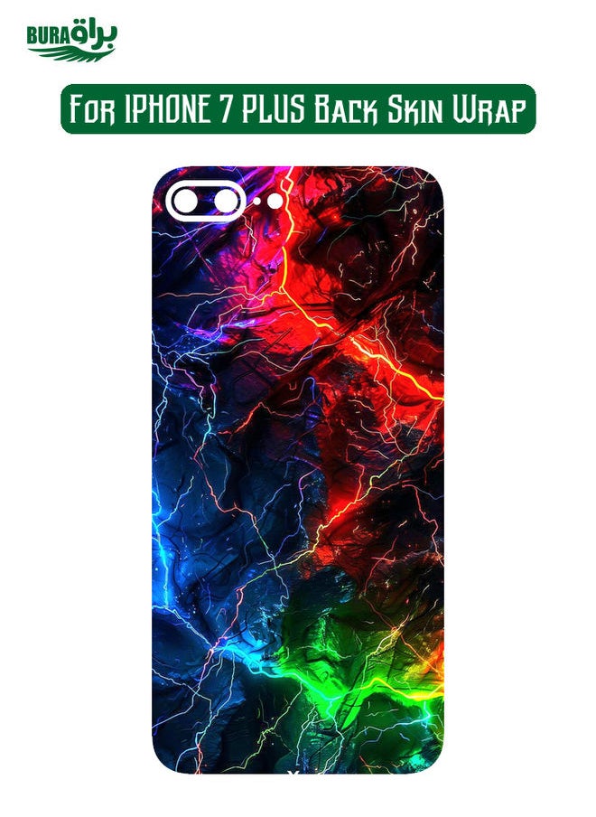 BURAQ - iPhone 7 Plus Back Skin Wrap Abstract 3D Design Mobile Protector Skin Wrap Sticker ( NOT A CASE COVER ) - Image 1