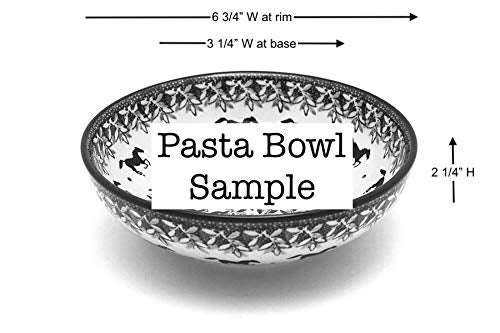 Polish Pottery Gallery Polish Pottery Bowl - Pasta - Crimson Bells - Image 2