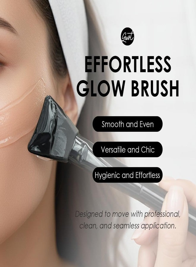 glowiest Effortless Glow Brush, Silicone Face Mask Brush & Jelly Spatula Applicator, Hygienic Easy-to-Clean Skincare Tool for Clay, Mud, Wash-Off & Sleeping Masks - Image 2