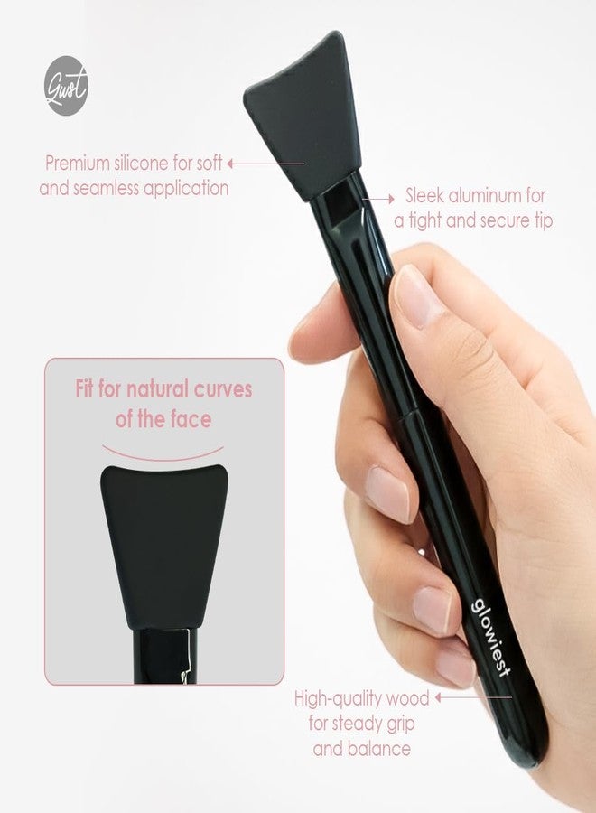 glowiest Effortless Glow Brush, Silicone Face Mask Brush & Jelly Spatula Applicator, Hygienic Easy-to-Clean Skincare Tool for Clay, Mud, Wash-Off & Sleeping Masks - Image 3