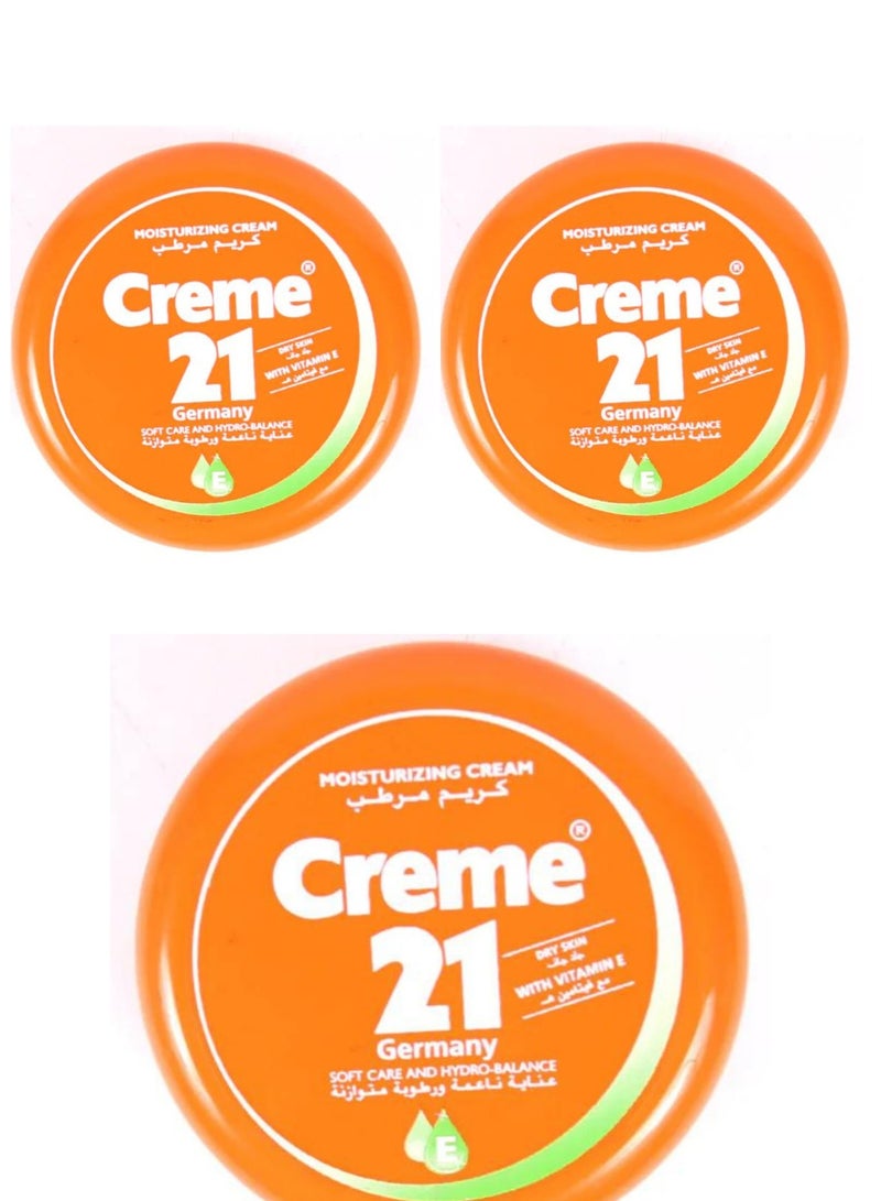 Creme 21 3 Pieces of Moisturizing Cream with Vitamin E 50ml - Image 1