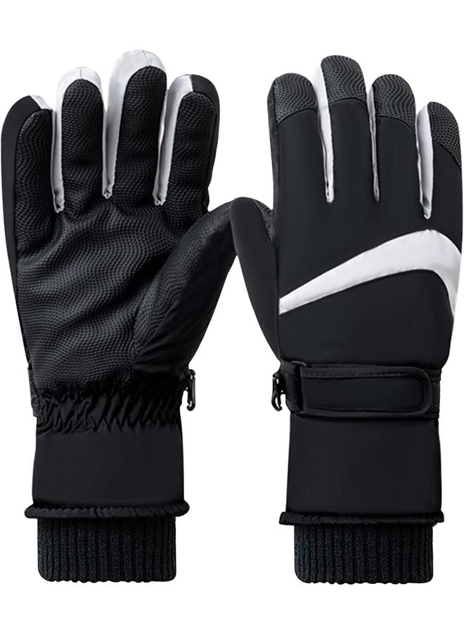 KOWVOWZ Waterproof Ski Gloves, Ski Gloves Women, Women Winter Touchscreen Thermal Gloves with Fleece, Windproof Snowboard Gloves for Skiing Running and Cycling - Image 1