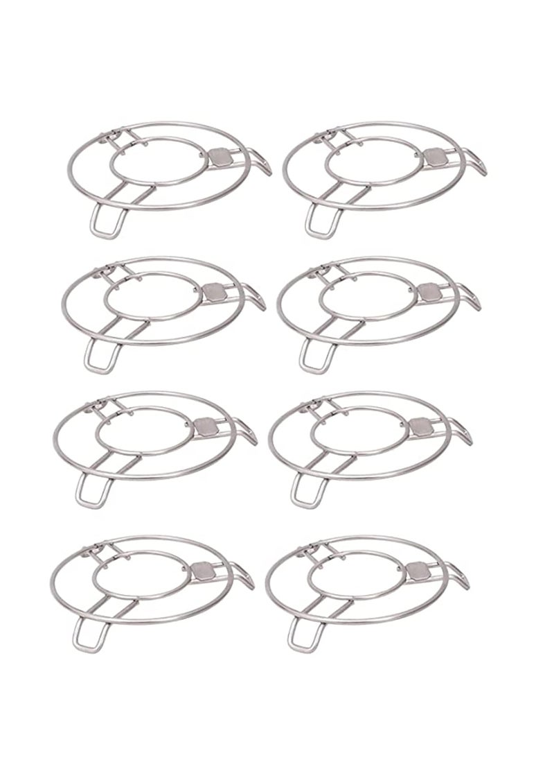 NavJyoti NavJyoti Durable Stainless Steel Hotpot Stand 8 Pices Steel Trivet Set Pan Stand Cooker Steamer Donga Stand for Dining Table Top Pack of 8  - Image 5