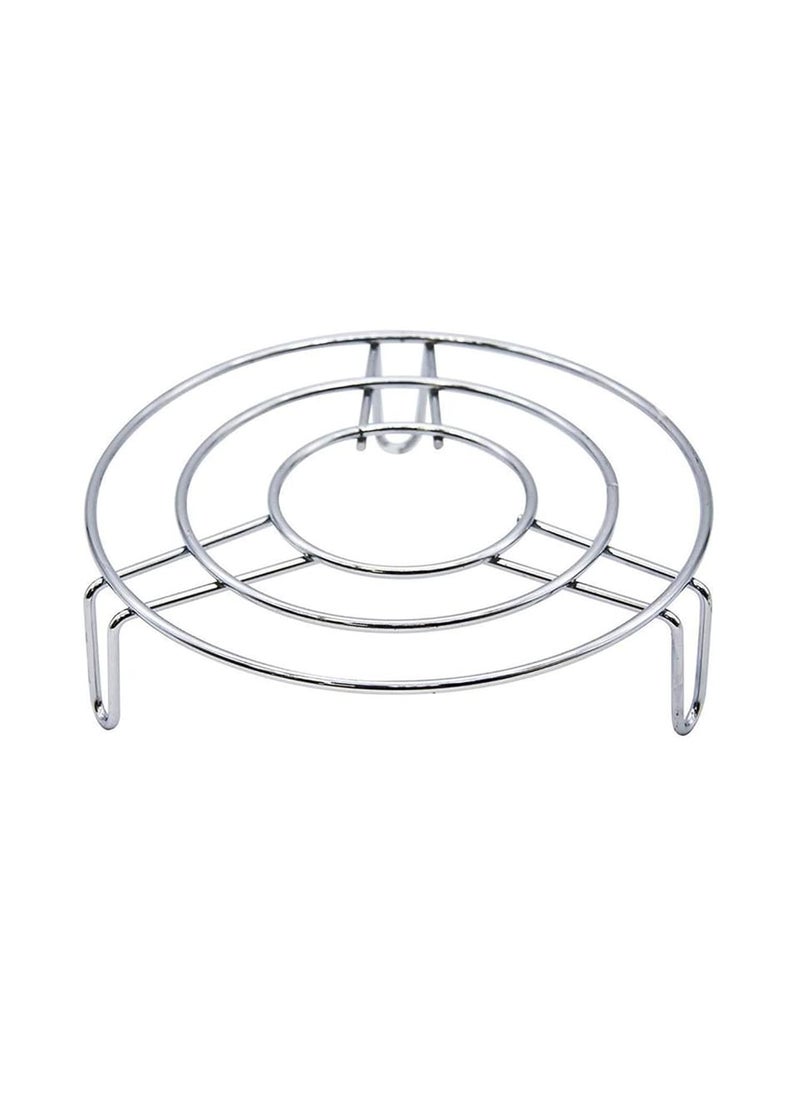NavJyoti NavJyoti Durable Stainless Steel Hotpot Stand 8 Pices Steel Trivet Set Pan Stand Cooker Steamer Donga Stand for Dining Table Top Pack of 8  - Image 2
