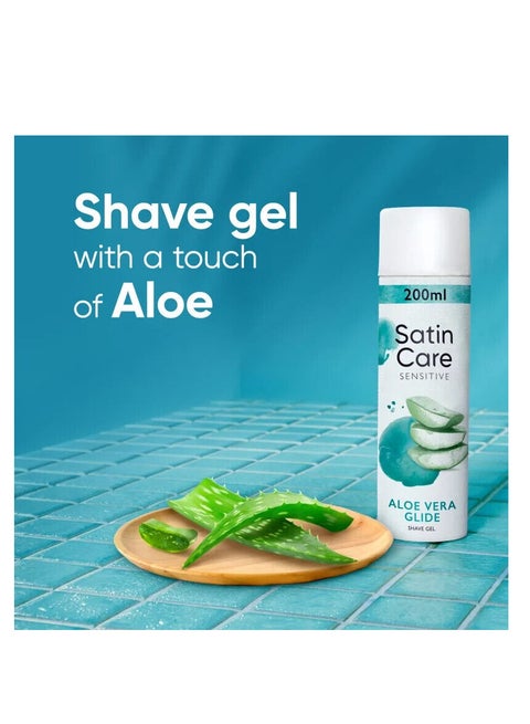 Gillette Gillette Satin Care Shave Gel With Aloe Vera For Sensitive Skin  200ml | Best Price KSA | Riyadh, Jeddah