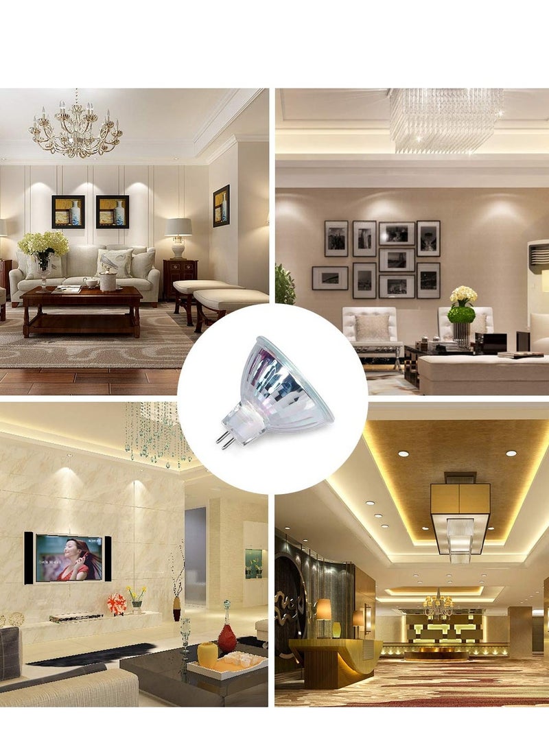 6 Pack MR16 Halogen Bulb Dimmable GU5.3 Spotlight Long Lifetime Warm White 36° Beam Angle Bi-Pin Base - Image 3