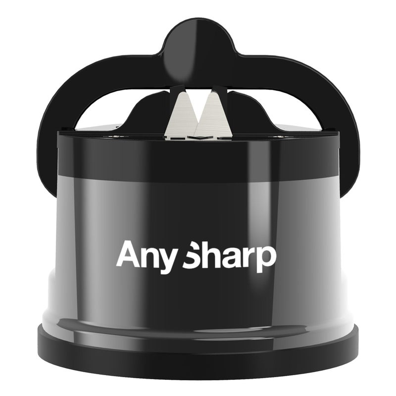AnySharp  CHEF  Hands Free Knife Sharpener  Easy to Use Sharpening Tool with PowerGrip Suction Base and 20Degree Preset Angle  For All Knives Chefs Serrated and Hardened Steel  Wolf