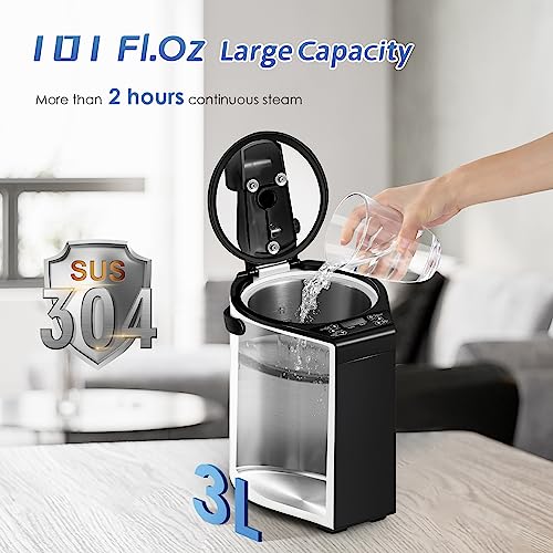 Hapyvergo Sauna Steamer Machine 3L, Portable Sauna for Home Spa with Remote Control, Fogging Function, 304# SUS Sauna Steam Pot Generator 800W Rapid Heat Steam with Temp and Timer Digital Display - Image 5