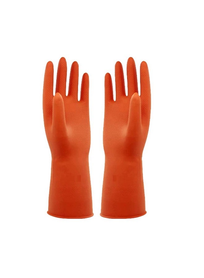 ROBUSTT Robustt Heavy Duty Rubber Hand gloves (1 Pair) for Dishwashing, gardening, kitchen cleaning - Image 1