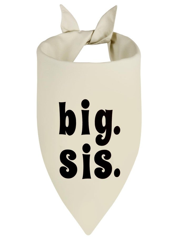Agroon Big Sister Dog Bandana Beige Large 1PCS, Adjustable Triangle Scarf, Pregnancy Announecment, New Baby for Family. - Image 2