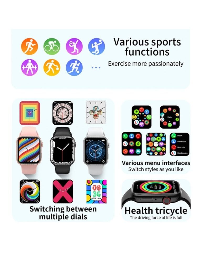 AROAQ - T900 Pro Max Series 7 IP68 Waterproof 280mAh 1.75Inch Touch Screen Heart Rate Smartwatch - Image 1