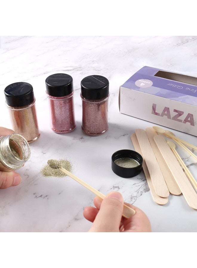 لازا مسحوق بريق فائق النعومة من سبرينج 4 ألوان 320 مل ترتر حرفي لامع وذهبي وردي للحيوانات الأليفة بريق ناعم جدًا للزهور من الراتنج وفنون الأظافر تزيين بهلوان الإيبوكسي وحفلات الزفاف وكؤوس النبيذ باللون الوردي والذهبي - Image 4