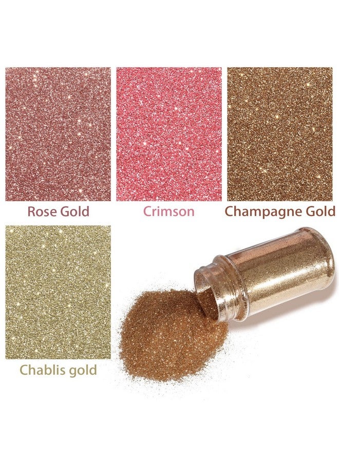 لازا مسحوق بريق فائق النعومة من سبرينج 4 ألوان 320 مل ترتر حرفي لامع وذهبي وردي للحيوانات الأليفة بريق ناعم جدًا للزهور من الراتنج وفنون الأظافر تزيين بهلوان الإيبوكسي وحفلات الزفاف وكؤوس النبيذ باللون الوردي والذهبي - Image 5