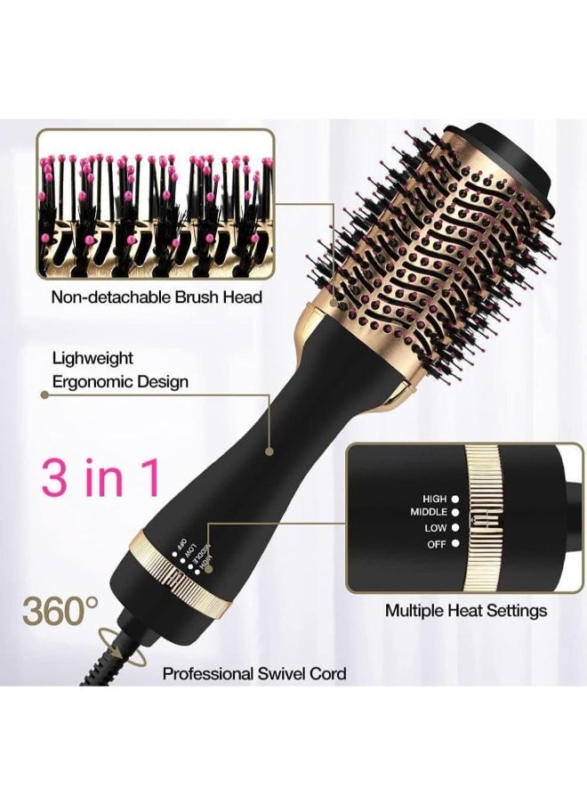 ELTRAZONE - One-Step Hair Dryer Brush Black with Negative Ionic Technology – Effortless Curls & Styling, 360° Swivel Cord, Versatile Hair Styler for Smooth, Frizz-Free Hair, Quick Drying and Styling Tool with Manufacturer’s Lifetime Warranty - Image 1