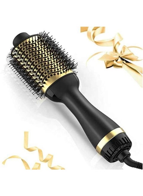One-Step Hair Dryer Brush Black with Negative Ionic Technology – Effortless Curls & Styling, 360° Swivel Cord, Versatile Hair Styler for Smooth, Frizz-Free Hair, Quick Drying and Styling Tool with Manufacturer’s Lifetime Warranty
