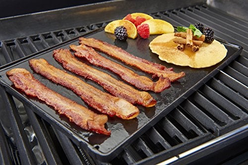 GrillPro 91212 Universal Porcelain Coated Cast Iron Griddle, Black - Image 5