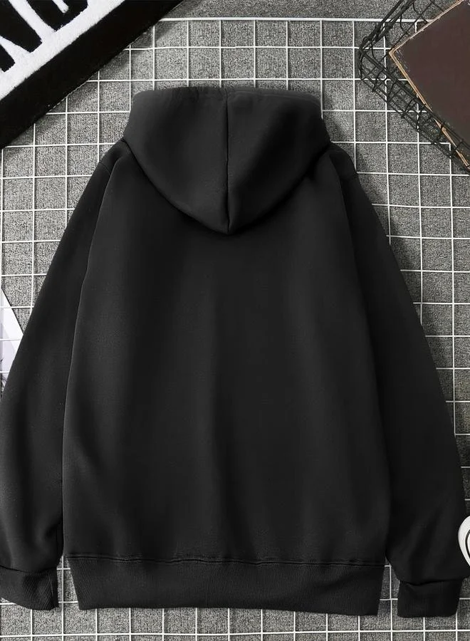 Take Two Black Gothic Print Zip-Up Jacket