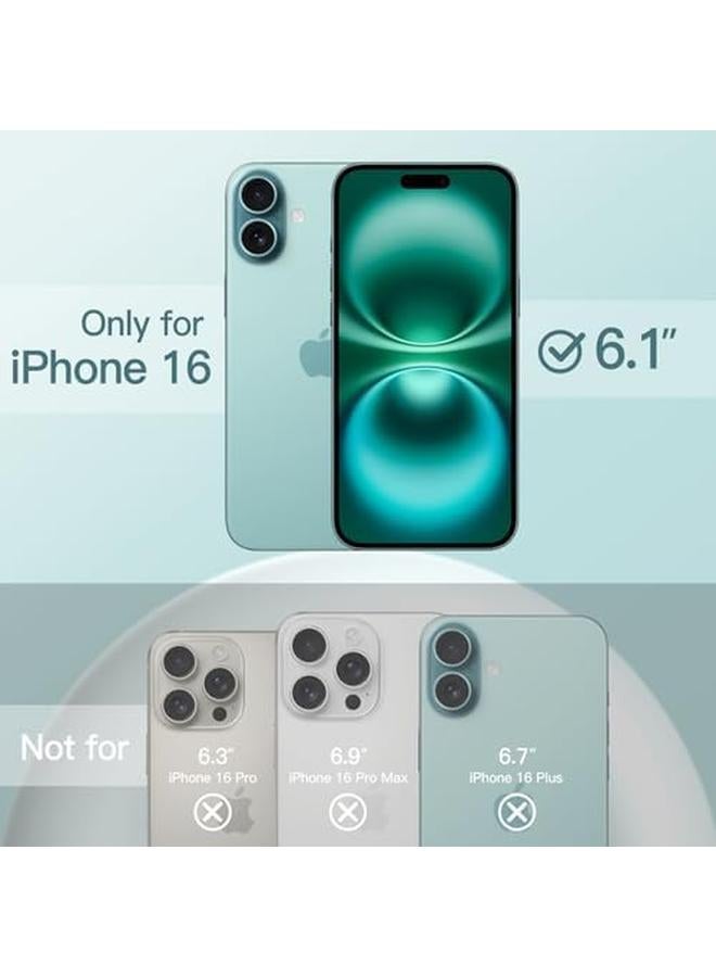 جي تيك جراب سيليكون سائل لهاتف آيفون 16 مقاس 6.1 بوصة، جراب حماية كامل للجسم ناعم الملمس، غطاء مضاد للخدش ومقاوم للصدمات مع بطانة من الألياف الدقيقة، أزرق مخضر - Image 2