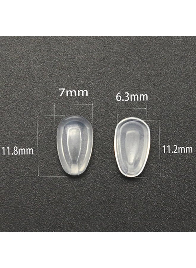QYAJS Eyeglass Nose Pads Sunglasses Nose Pads for Oakley Replacement 5 Pairs for OO4079 OO9174 OX3122 OX5126 OX5115 OX5118 - Eyewear Nose Pieces Soft Silicone Eyeglasses Nose pad for Sunglasses 11.8x7mm  - Image 2