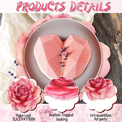 Sinmoe 100 Pack Disposable Paper Placemats Bulk 13 Inch Paper Placemats Disposable Charger Plates Table Place Mats for Dinner Wedding Birthday Summer Spring Party Dinner Tableware(Rose Flower) - Image 4