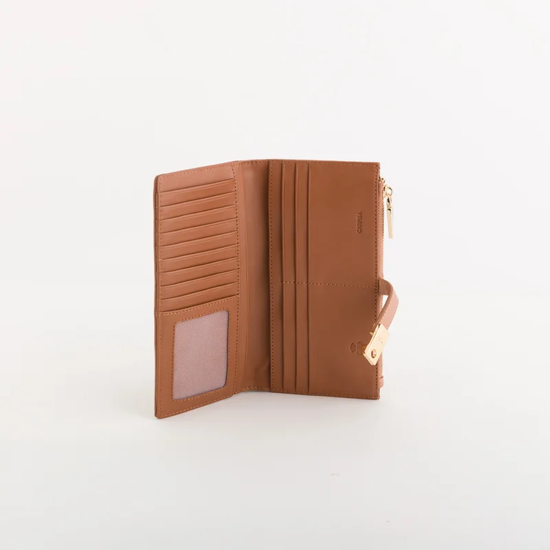 CARPISA Women's Leather Wallet Petunia Wallet Nut