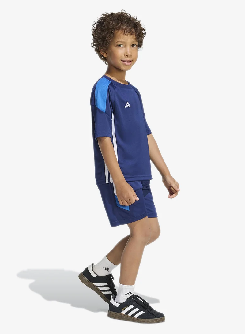 Adidas DKBLUE/BROYAL/WHITE Kids Tiro 26 Essential Jersey Short Sets  | Best Price UAE