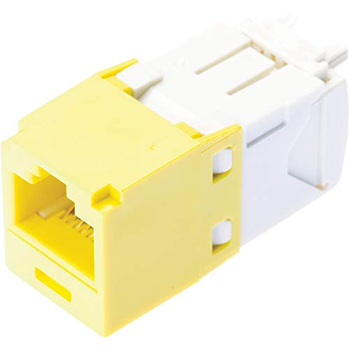 Panduit CJ688TGYL Category-6 8-Wire TG-Style Jack Module, Yellow - Image 1