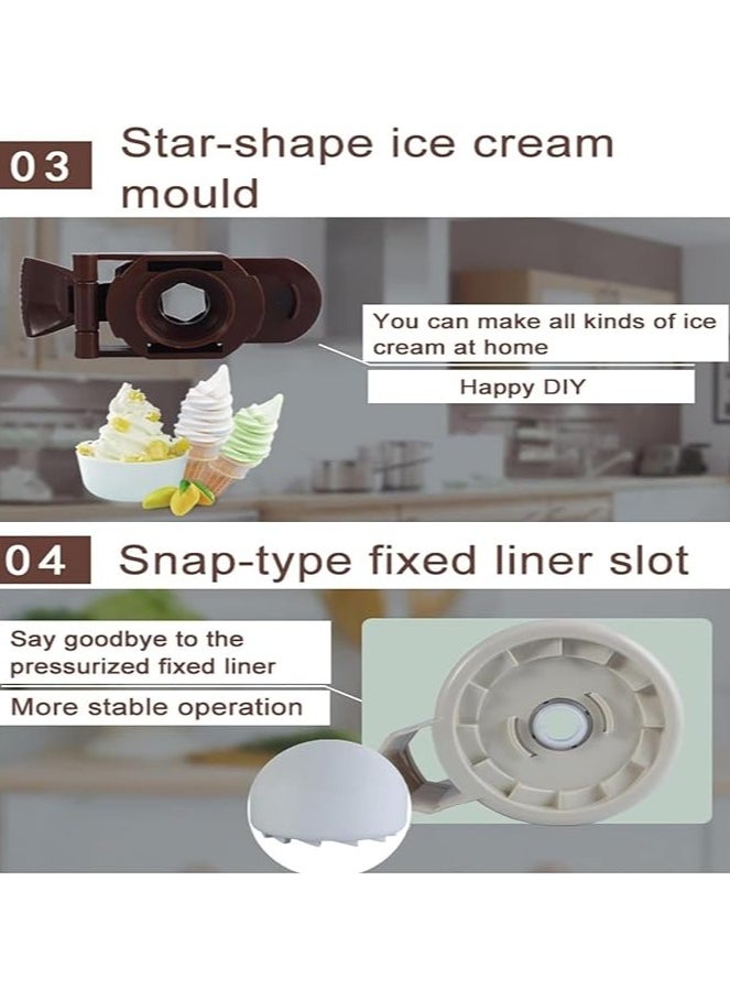 Homemade Ice Cream Electric Ice Cream Maker, Small Fruit Flavored Ice Cream Cone Ice Cream Maker, DIY Ice Cream Maker