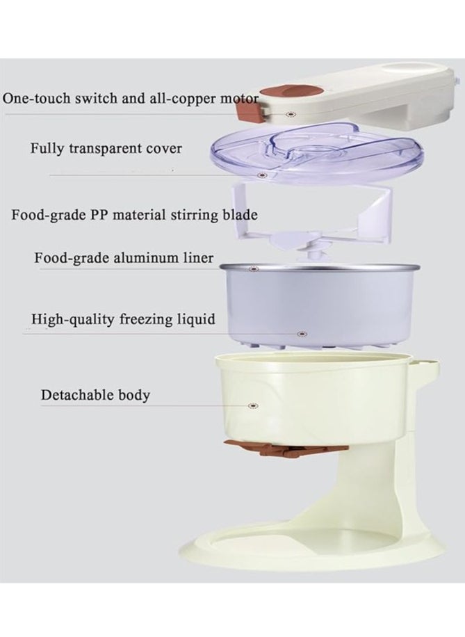 Homemade Ice Cream Electric Ice Cream Maker, Small Fruit Flavored Ice Cream Cone Ice Cream Maker, DIY Ice Cream Maker