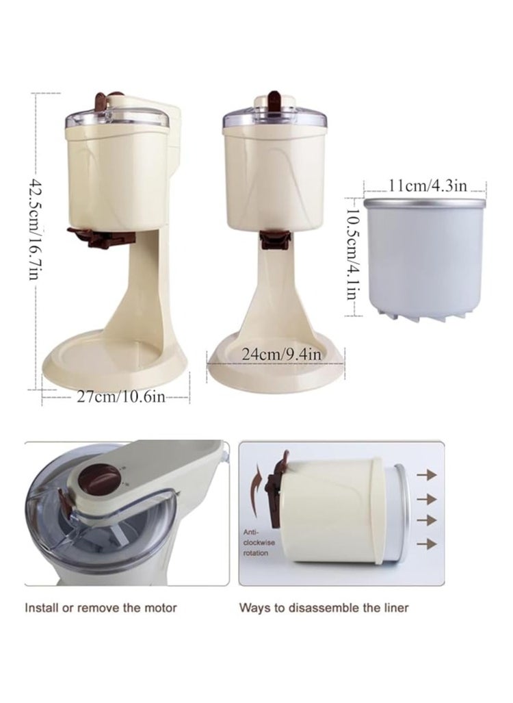 Homemade Ice Cream Electric Ice Cream Maker, Small Fruit Flavored Ice Cream Cone Ice Cream Maker, DIY Ice Cream Maker