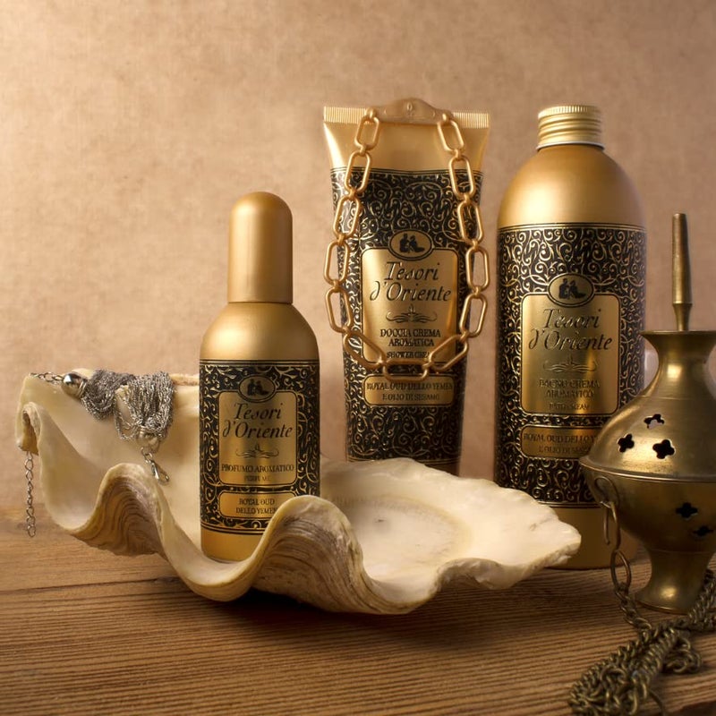 Tesori d'Oriente تيسوري دورينتي: "عود اليمن الملكي" كريم استحمام مع عود يمني ملكي وزيت سمسم [استيراد إيطالي] - Image 5