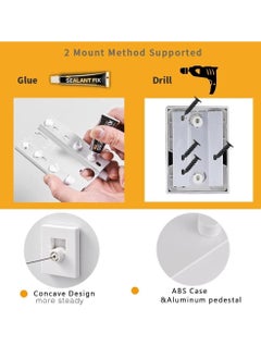 Generic Retractable Clothesline Heavy Duty Clothes Drying Laundry Line Indoor Outdoor Wall Mounted Clothes Dryer Rope Clothing Retracting Adjustable Stainless Steel Line 14 Feet (White SIngles Line)  - Image 5