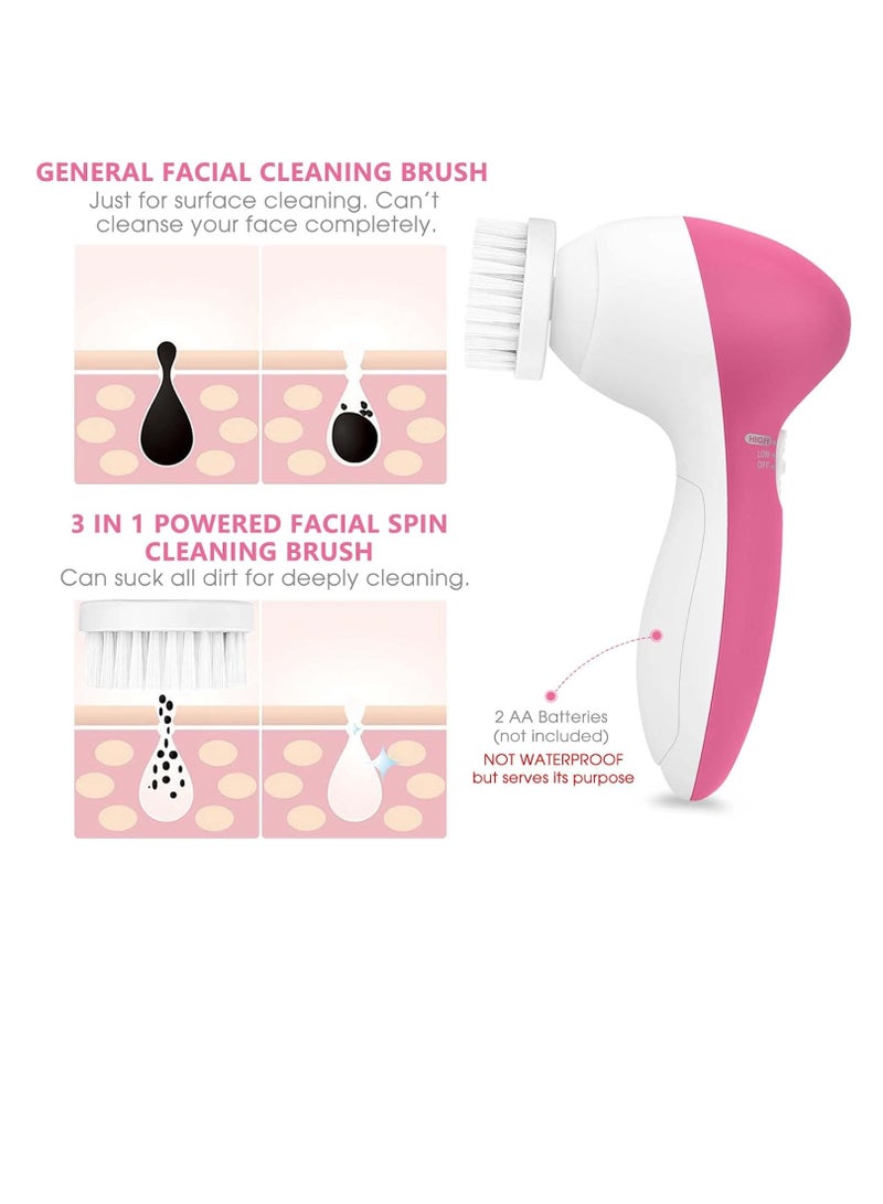 Loquat Electric facial cleansing brush with 2 adjustable speeds for deep and effective facial cleansing - Image 3