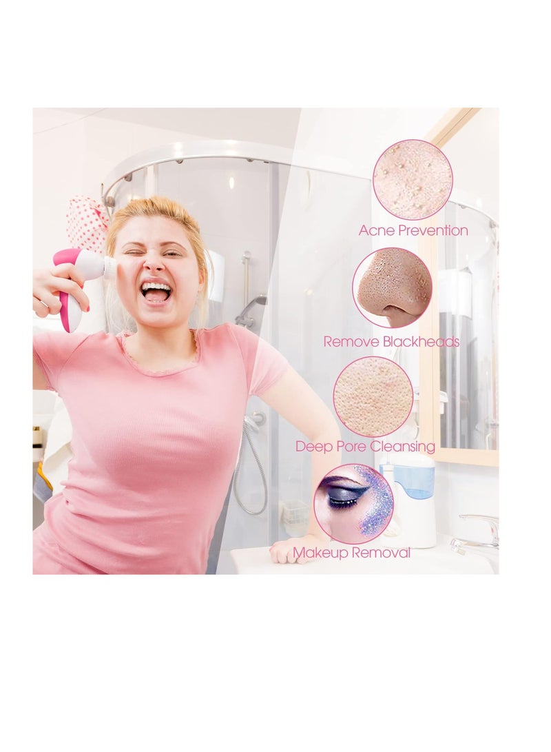 Loquat Electric facial cleansing brush with 2 adjustable speeds for deep and effective facial cleansing - Image 2