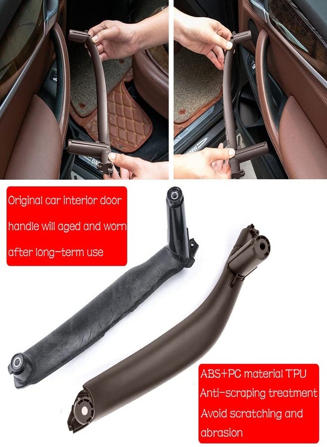 CHUANGHUI Car Door Handles for BMW X5 X6 F15 F16 2014-2018 Interior Door Handles Replace Cover Car Door Pull Handle Accessories (Mocha Brown) - Image 2