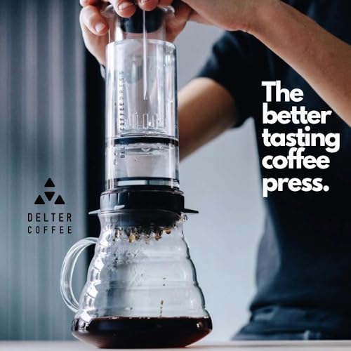 Delter Coffee Press Smoked Grey Edition with Metal Filter Included - Image 2