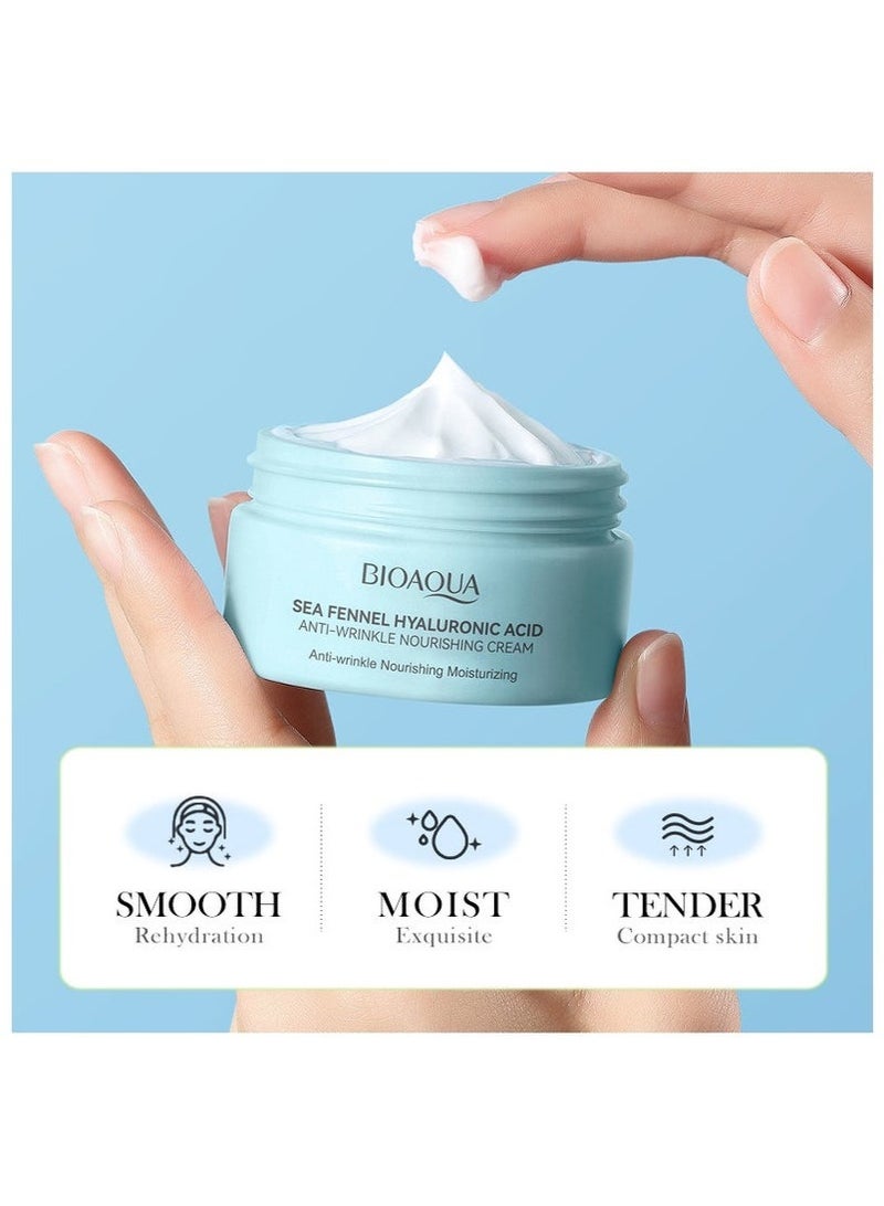 BIOAOUA sea fennel hyaluronic acid anti wrinkle face cream | deep moisturizing | anti wrinkle repair face cream - Image 2