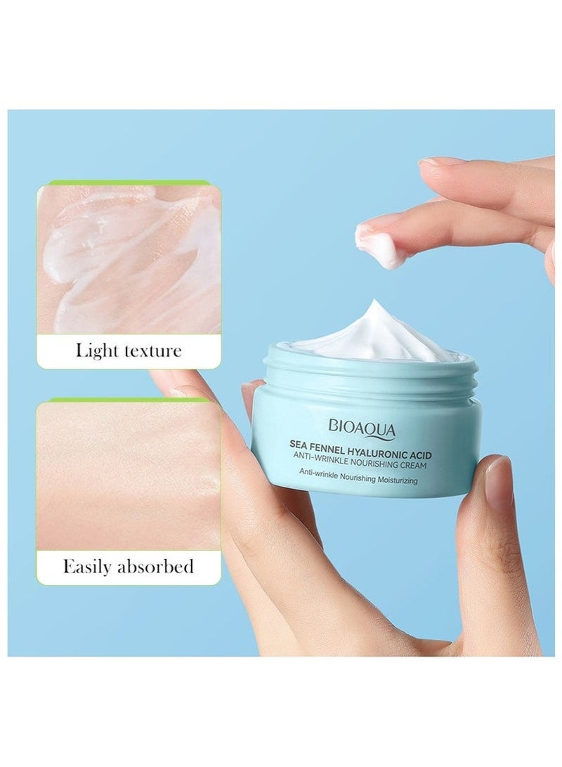 BIOAOUA sea fennel hyaluronic acid anti wrinkle face cream | deep moisturizing | anti wrinkle repair face cream - Image 5