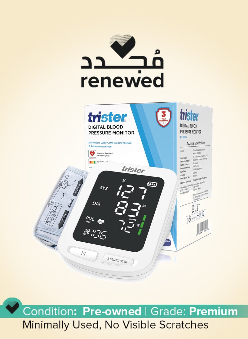 trister Renewed - Digital Blood Pressure Monitor TS-300BP with Universal Cuff and Large Display - Image 1