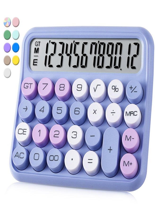VEWINGL Mechanical Calculator 12 Digit Desk Calculator with Extra Large 5" LCD Display, Big Easy-Press Buttons, 15° Tilted Screen, Office & School Desktop Calculator - Image 1