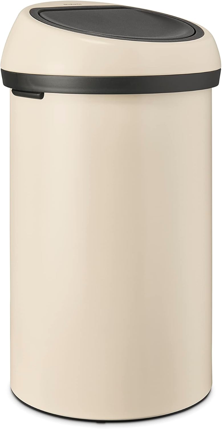 Brabantia Touch Bin 60L - Large Kitchen Bin with Soft Touch Opening and Removable Inner Bucket - Soft Beige - Image 2