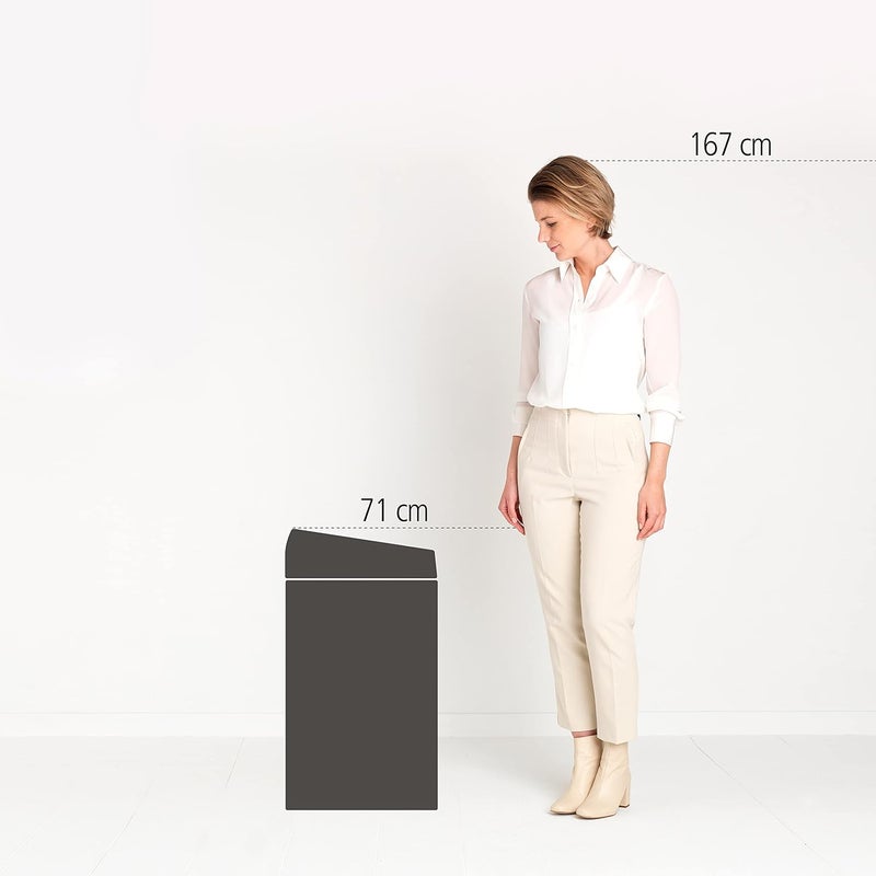 Brabantia Touch Bin 60L - Large Kitchen Bin with Soft Touch Opening and Removable Inner Bucket - Soft Beige - Image 5