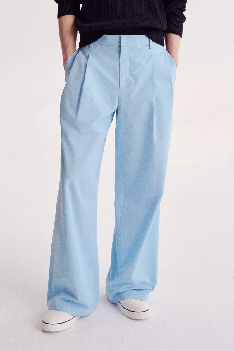 اتش اند ام بنطلون مُفصل بقصة واسعة