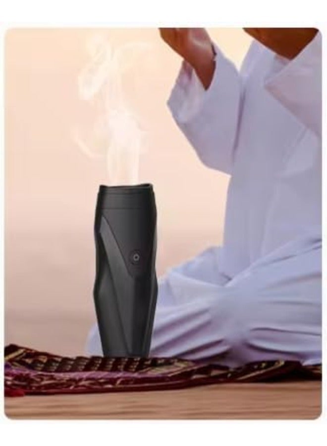 2024 New Smart 2 in 1 Rechargeable Handheld Hair Incense Burner with Comb Black - Image 3