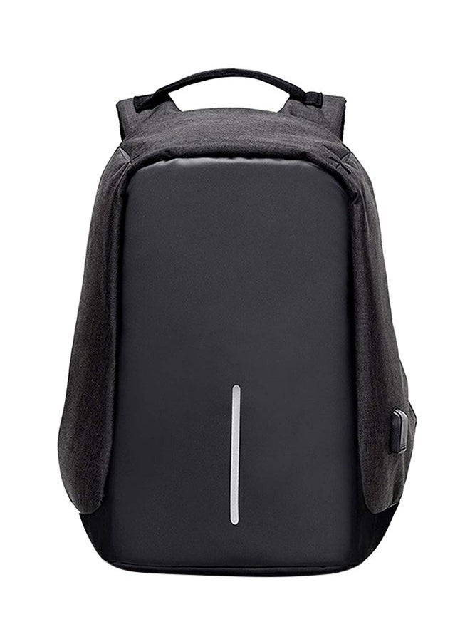 NIBEMINENT Laptop Backpack With USB Charging Port Fits Upto 14-Inch Black/Grey  - Image 1