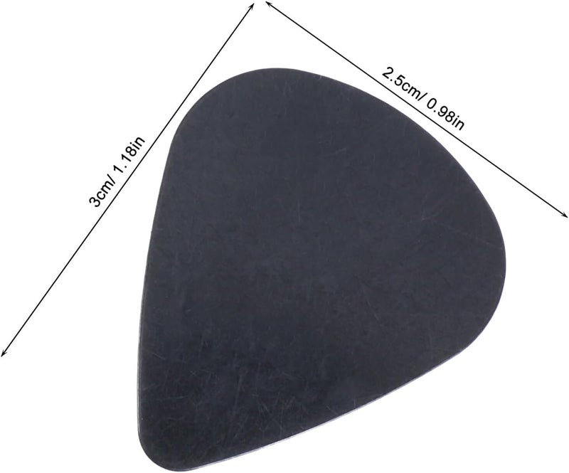 BESTonZON 50pcs Black 0.5mm Celluloid Guitar Picks Set – Hard Plastic Plectrums for Electric Acoustic Bass Guitars and Ukulele Strumming Accessories - Image 2